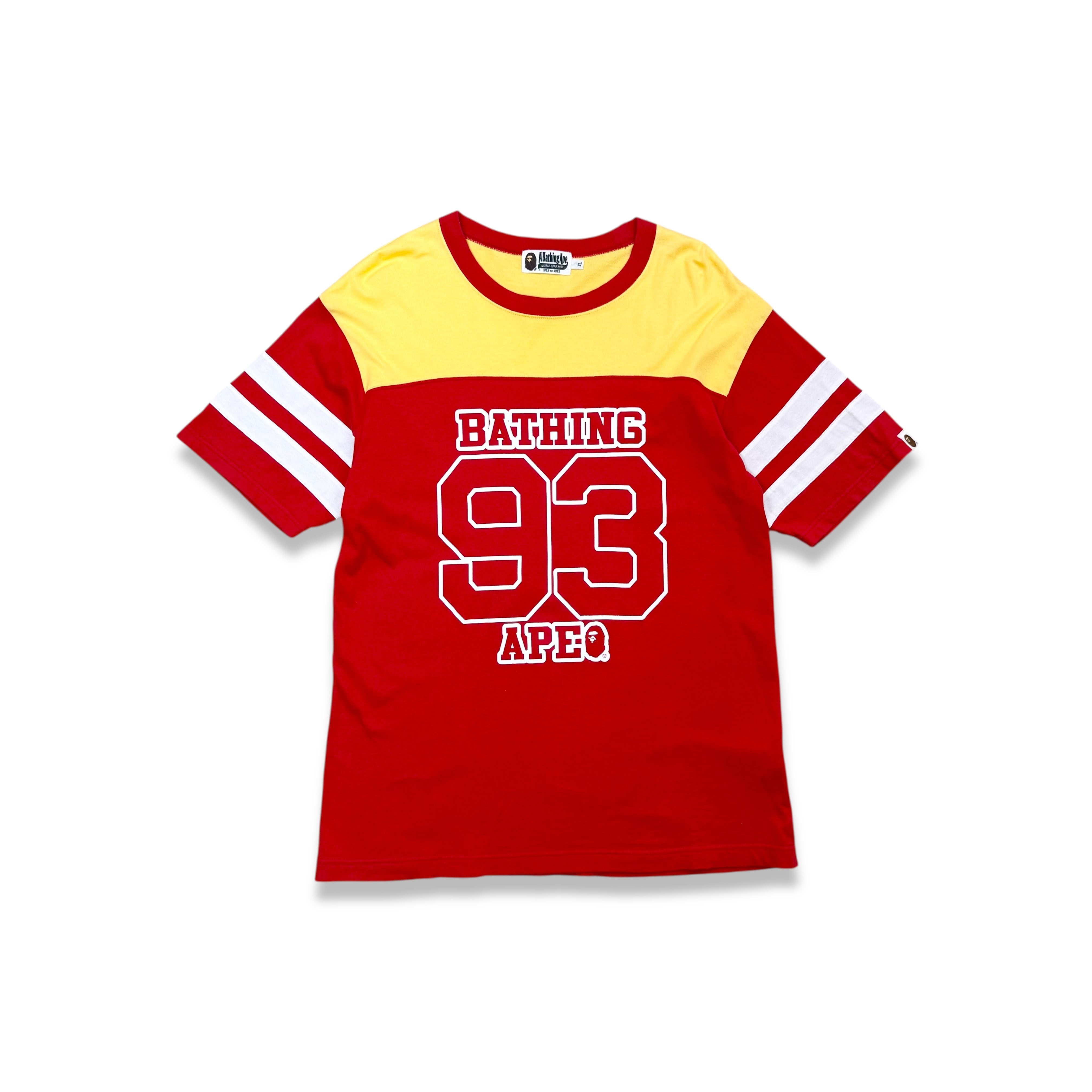 00s A BATHING APE 93 football tee | MARKET