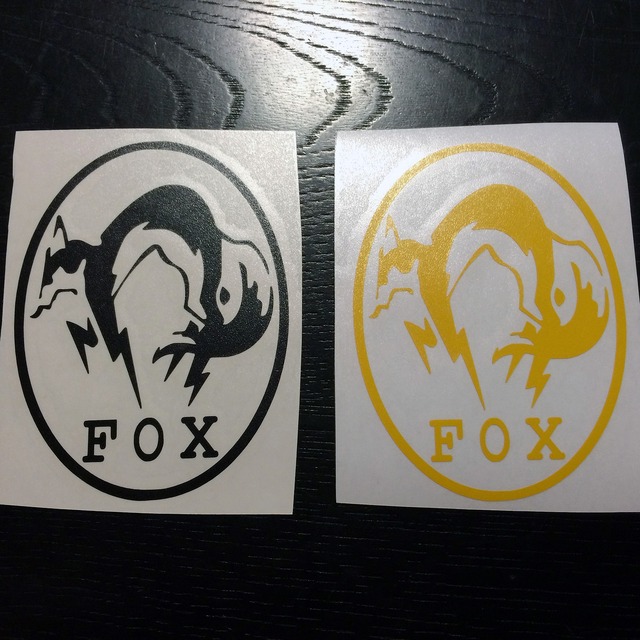 Fox部隊章 ステッカー Metal Gear メタルギア 黒 黄 白 Az ステッカー Fox部隊章 ステッカー Metal Gear メタルギア 黒 黄 白 Az ステッカー