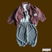 【取寄/韓国直送】PEPPER 26/AU クッキーチェックシャツ|秋服|韓国子供服