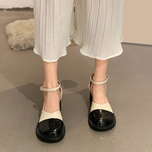 シングルサマーレッドスタイルスタンダード 靴 シューズ レトロ 夏物 フェイクシューズ45025492094