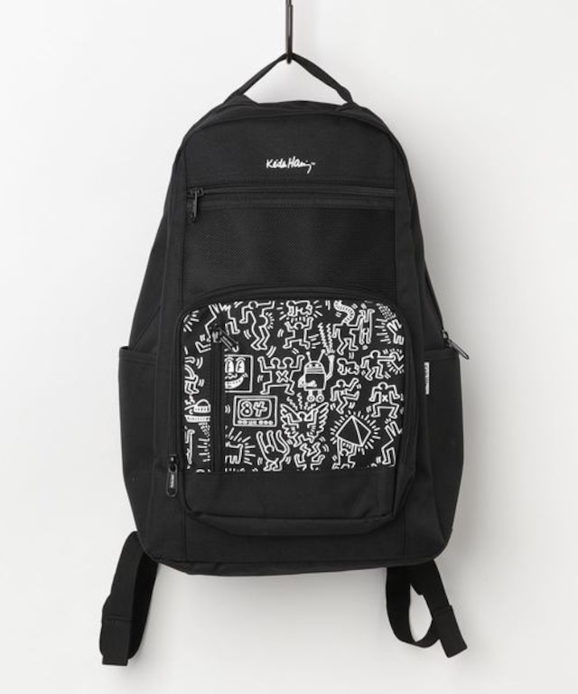 Keith Haring(キースヘリング) アートプリント バックパック リュック ブラック KHB-KH-1903