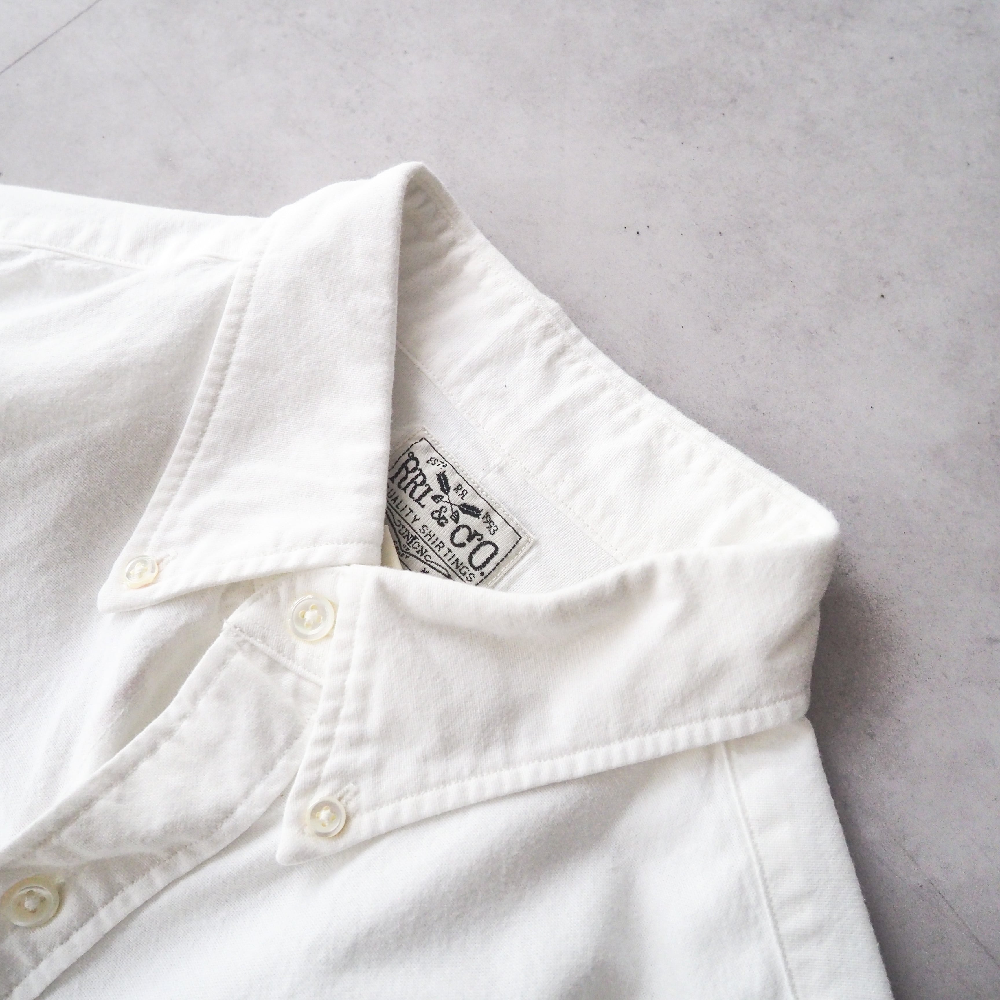 RRL” white oxford B.D. shirt ダブルアールエル オックスフォード