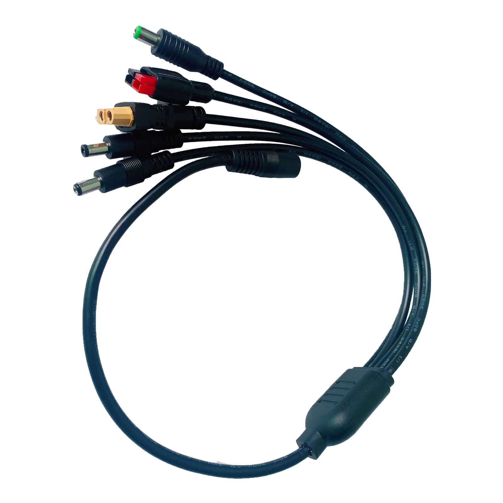 Echainstar DC7909 - Anderson、XT60、DC8mm、DC3.5mm、DC5.5*2.1mm アダプター、ソーラーパネルコネクタソケット、50Wから200Wポータブルソーラー発電機用ソーラー充電ケーブルキット