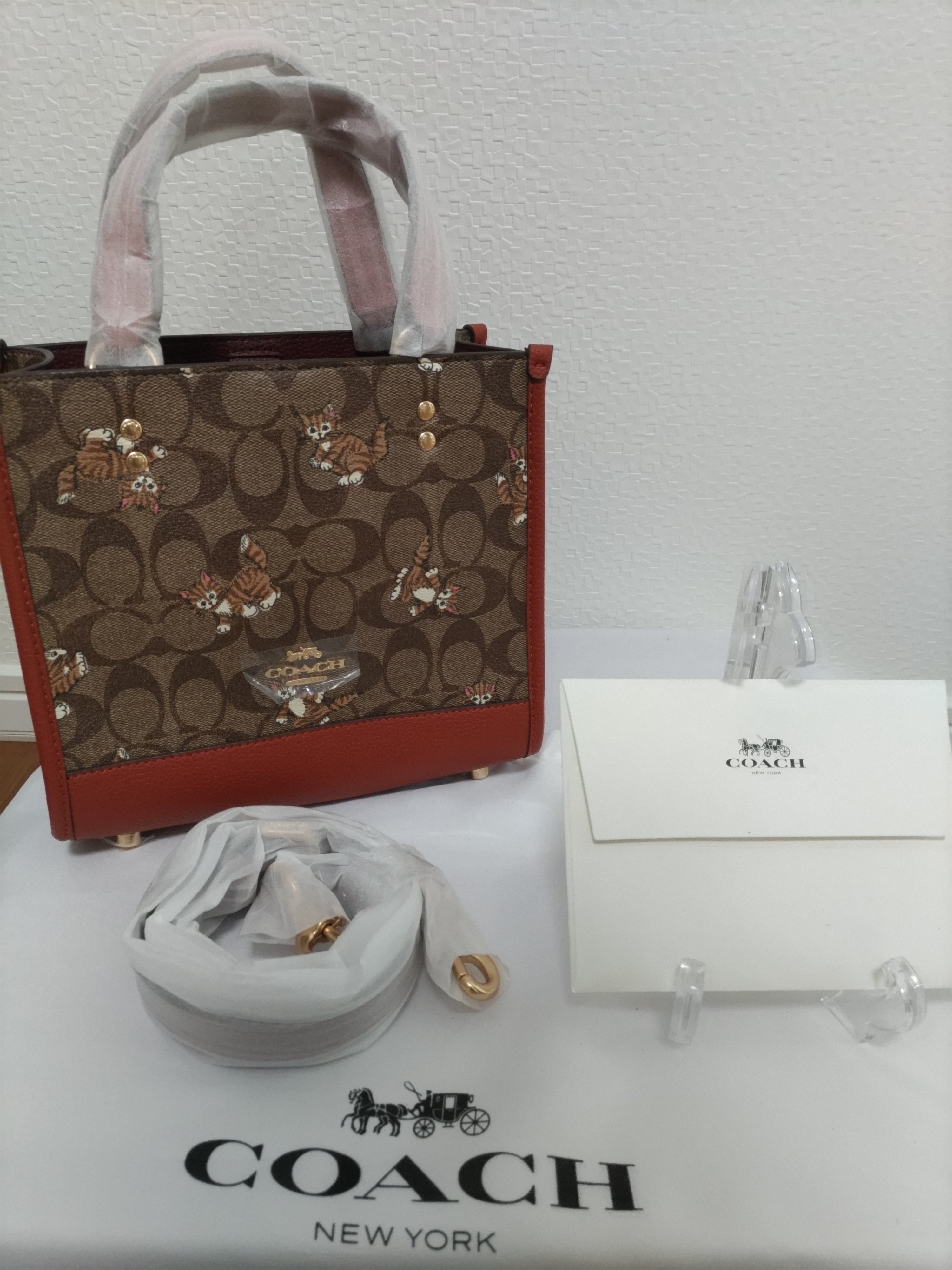 COACH  コーチ　トートバッグ　ダンシング キャットプリント 猫 キャット