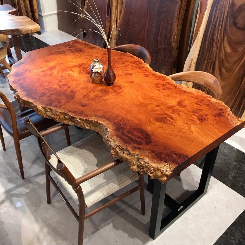 Premium】赤欅（ケヤキ）瘤_1800×700-1050-600×65_横浜元町店_テーブル