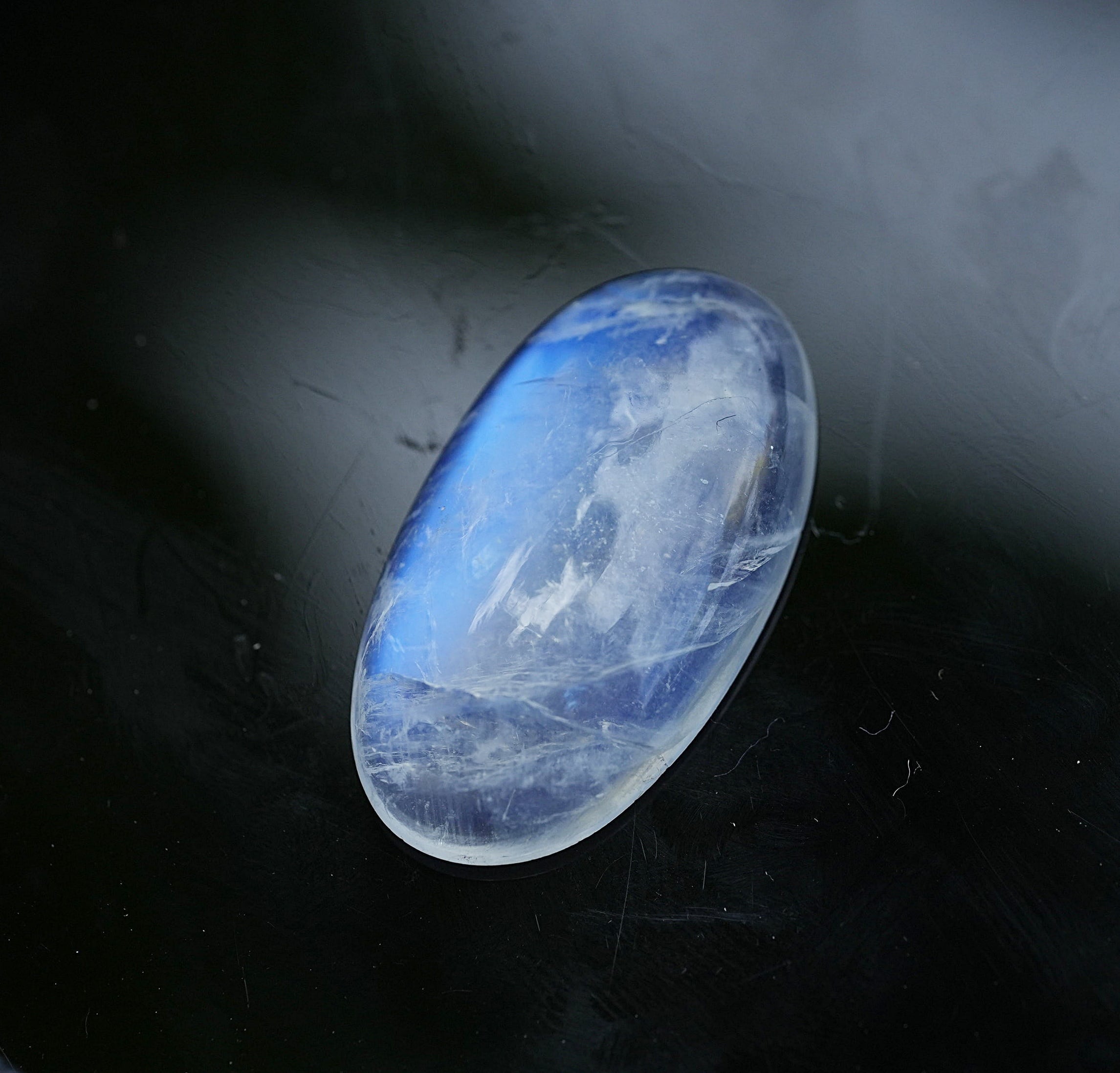 ブルーシラー透明感☆高品質☆レインボームーンストーン s1529