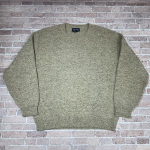 LAND'S END NEP WOOL SWEATER BEIGE USA