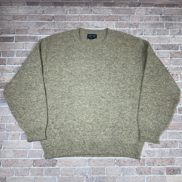 LAND'S END NEP WOOL SWEATER BEIGE USA