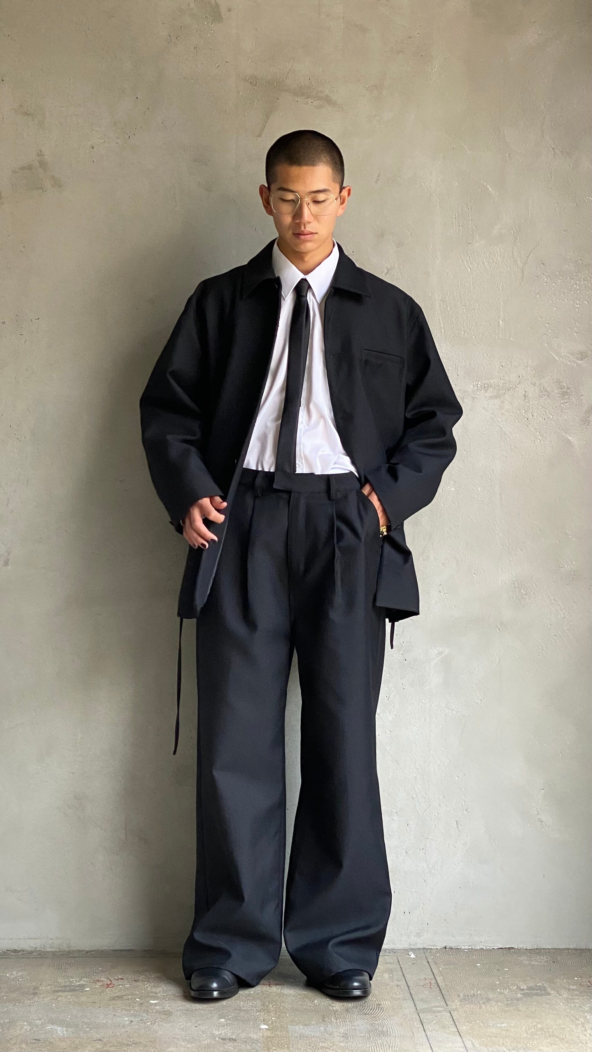 GEN IZAWA / One tuck wide slacks  