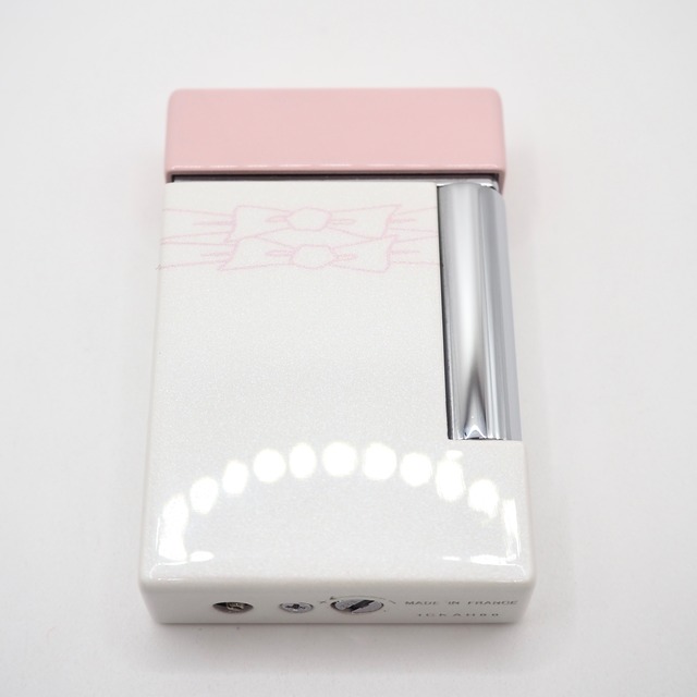 S.T.Dupont ライター ホワイト ピンク クローム オードリー・ヘプバーン デュポン 動作確認済み
