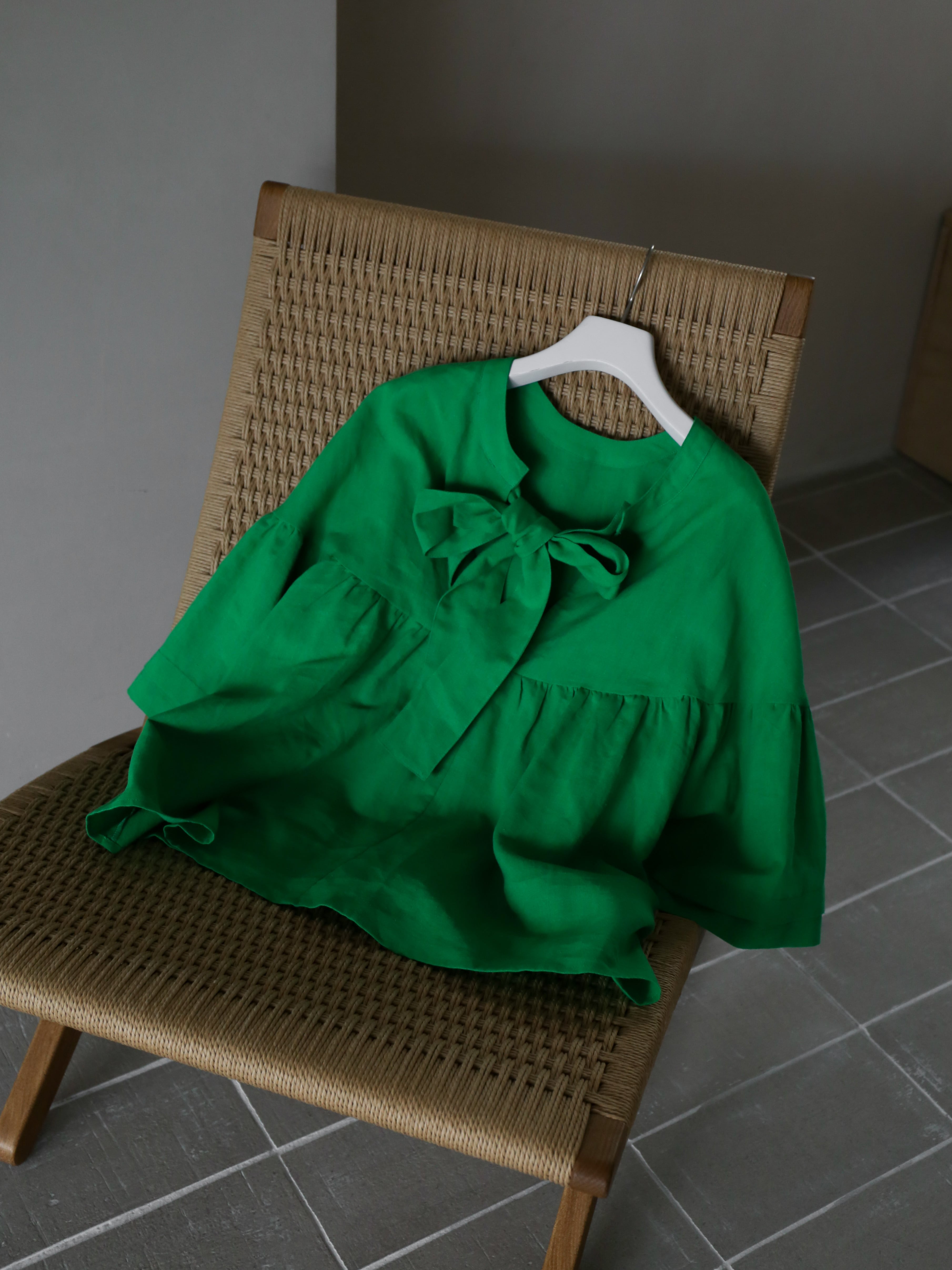 3way linen blouse（green） | Katrin TOKYO