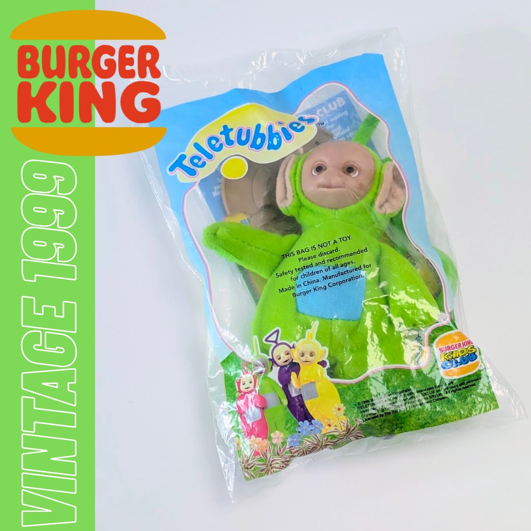 ☆DEADSTOCK / VINTAGE 1999☆【 Teletubbies ( テレタビーズ )】『 ディプシー 』 BURGER KING 限定ミールトイ カラビナぬいぐるみキーホルダー / プラッシュキーホルダー〚アメリカン雑貨 アメトイ〛