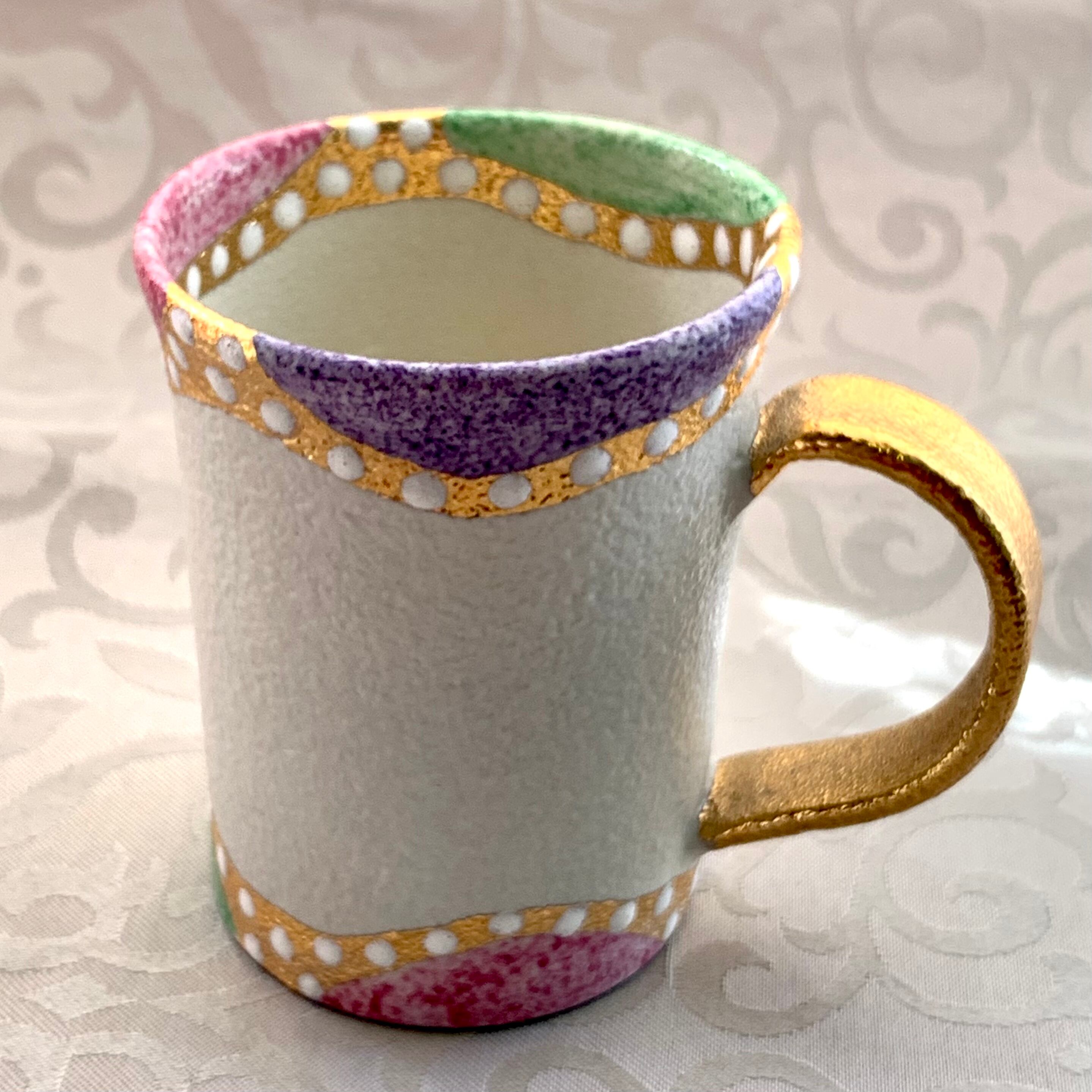 金彩色絵マグカップ(230207-2)