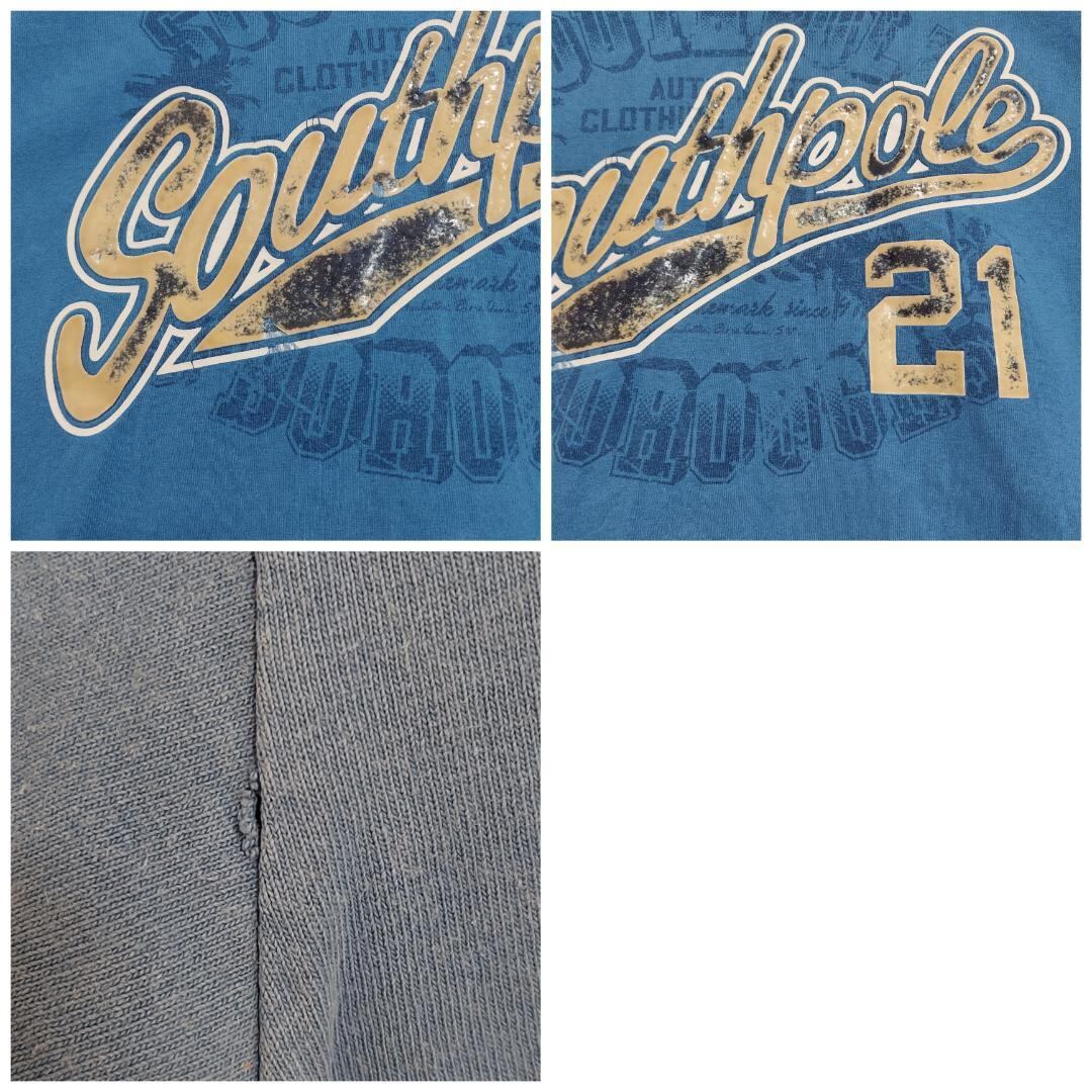 即納・送料無料 90s サウスポール ビッグロゴプリントTシャツ XL
