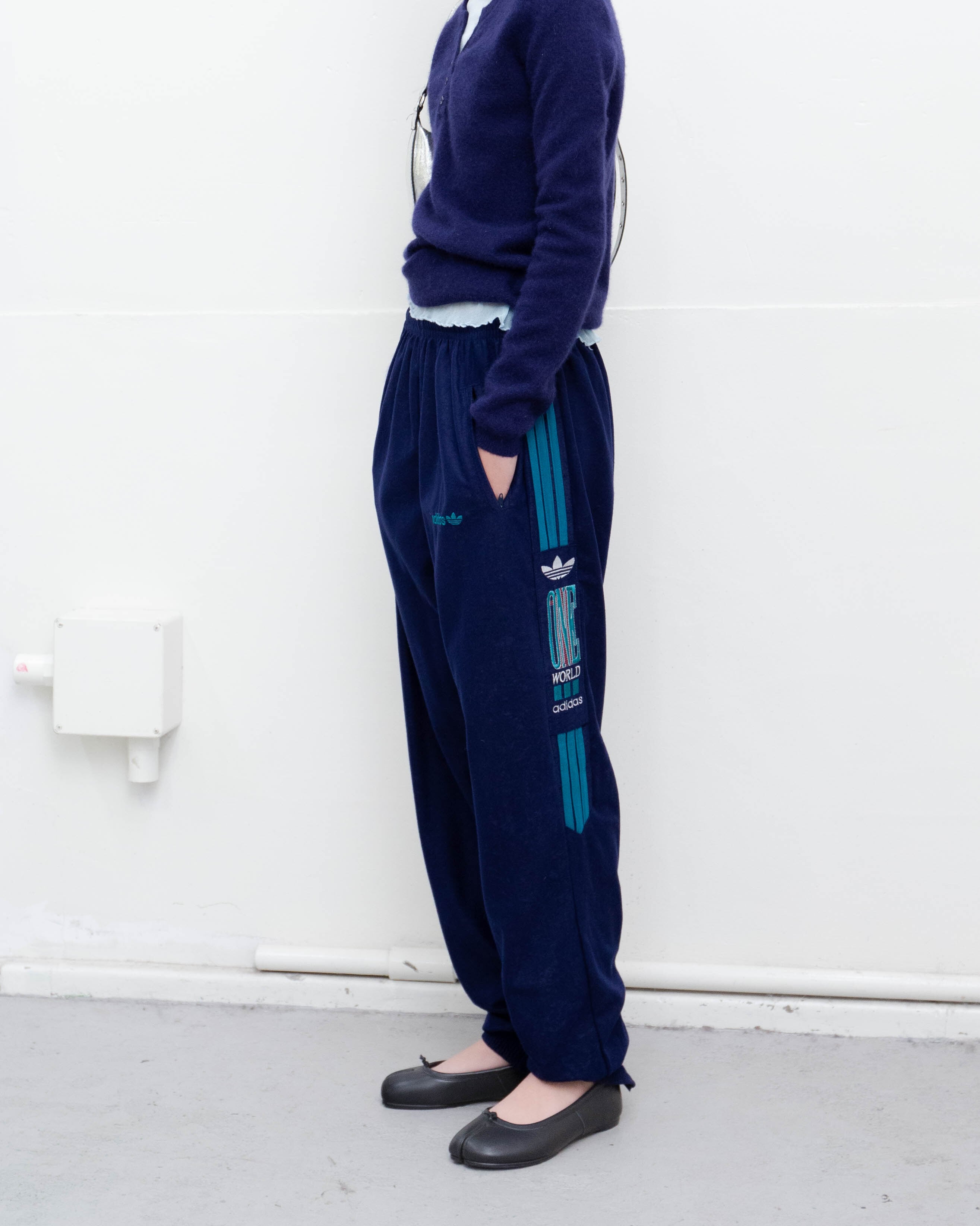 1980s adidas - 3 stripes velour track pants | LUIK FINN