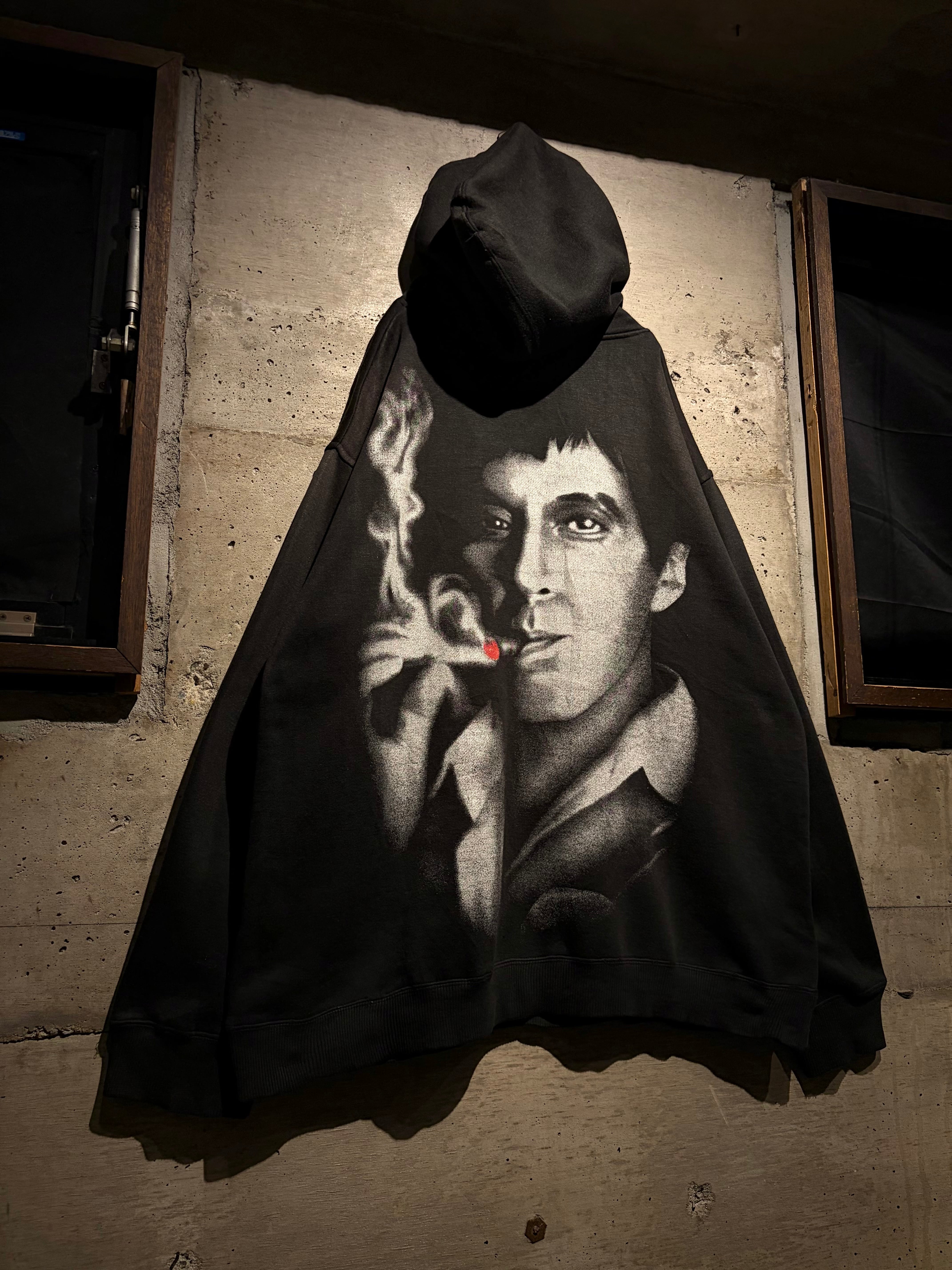 Caka】“SCARFACE” Vintage Loose Pullover Hoodie | Caka(カカ）下北沢