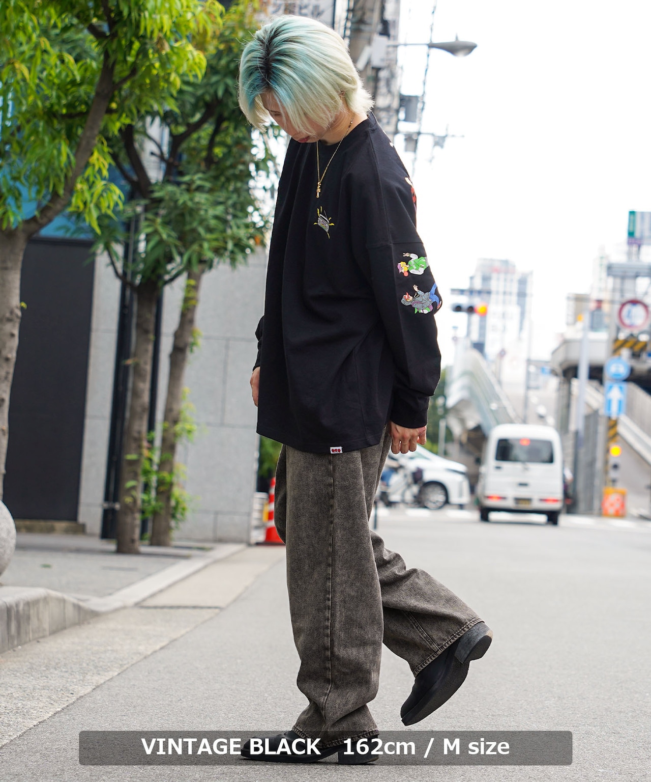 ◆ワイドストレート デニムパンツ◆be-7273y233