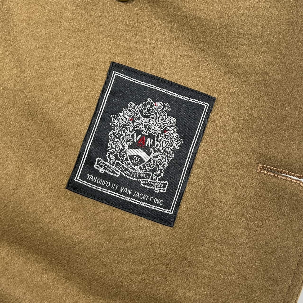 金ボタン VAN JACKET ヴァンヂャケット エンブレム 段返3B 背抜き テーラードジャケット L/ベージュ メンズ