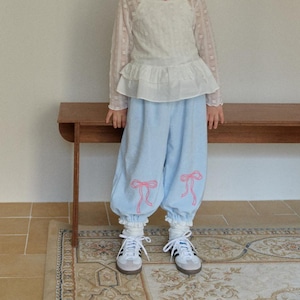 «予約»«ジュニアサイズあり»«berry berry» リボンジョガーパンツ 3colors