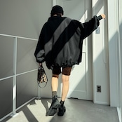 《名古屋先行販売》CFT.logo half sweat SH/black-logo black