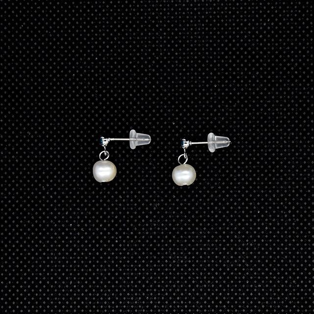 BAQLESS クリスタルピアス 本真珠ピアス】クリスタルピアス（水色） | 真珠通販サイト-もんめ-