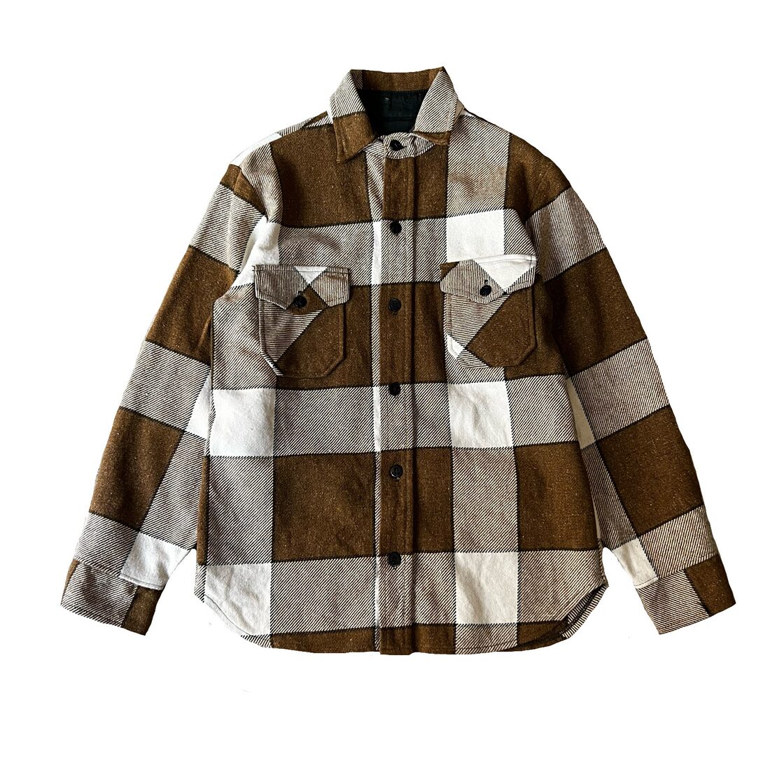 60-70s SEARS CPO wool check shirt | PAY ID