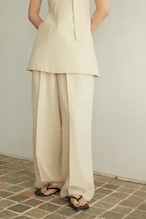 DU250501 linen like wide straight pants【T sizeあり】【Re Stock】【残り僅か】