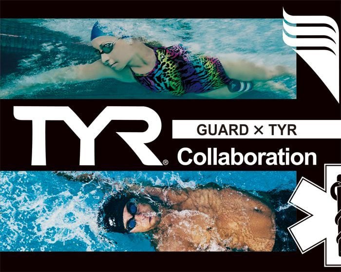 GUARD×TYR メンズ水着 ラッシュガード チェッカー柄 競泳水着