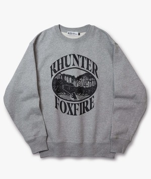 SHAKUHUNTER F/.S BANJI CREW SWEAT 【GRAY】