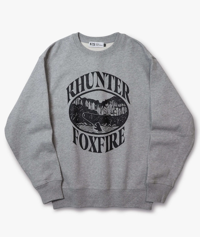 SHAKUHUNTER F/.S BANJI CREW SWEAT 【GRAY】