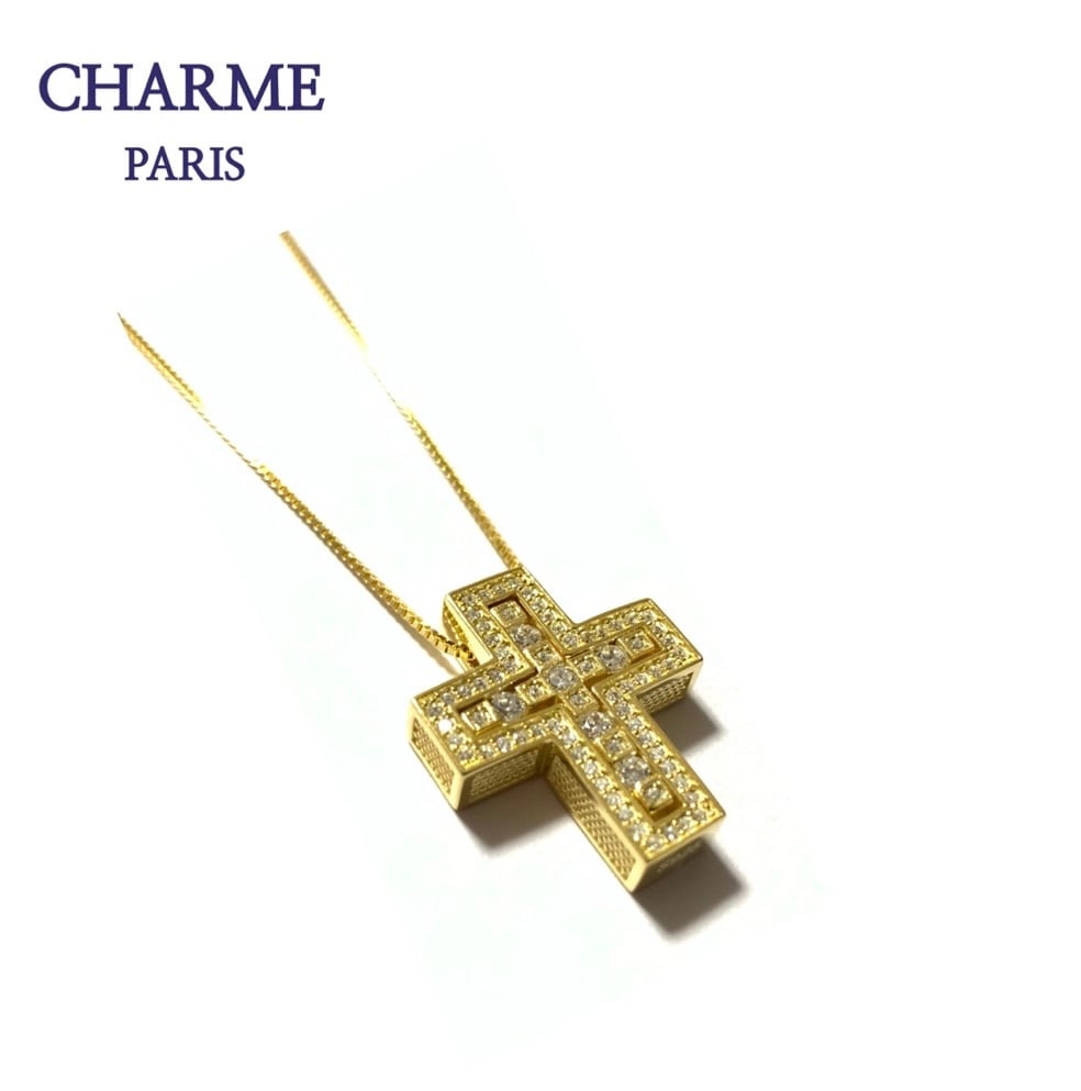 22k plating cz diamond  separate necklace