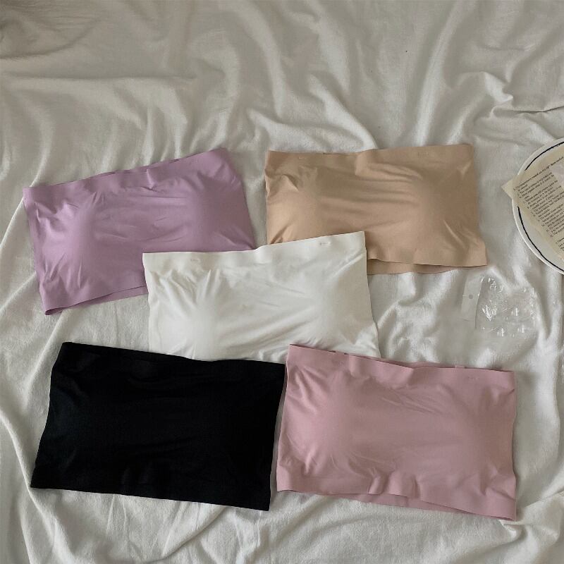 2020年の新しいサマーチューブトップ、故障防止、ショルダーストラップなし、包まれた胸、アイスシルクの下着、女性の美しさの背中、スチールリングブラなし 1号婦人80652616671