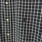 90s Ralph Lauren / チェック柄コットンシャツ / BLAKEフィット / ブラック×ホワイト / 長袖BDシャツ