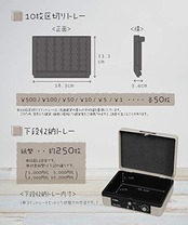 カール事務器 手提げ金庫 キャッシュボックス そとレジ A6 グレー CB-8250-D