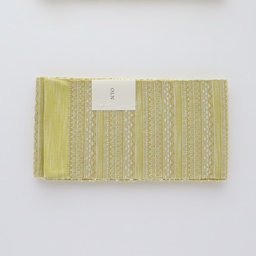 半巾帯　en coton「段々（だんだん）」powder yellow