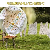 《半額セール中》 フェイスタオル 「イエローフラワー」40X66 CM ホワイト ピンク コットン 長方形 ゲストタオル オランダ Clayre & Eef クレア&イーフ