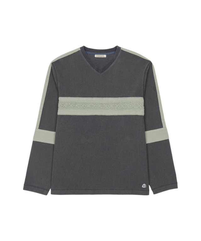 [COYSEIO] LACE PK LONG SLEEVE NAVY 正規品 韓国ブランド 韓国通販 韓国代行 韓国ファッション コイセイオ 日本 店舗