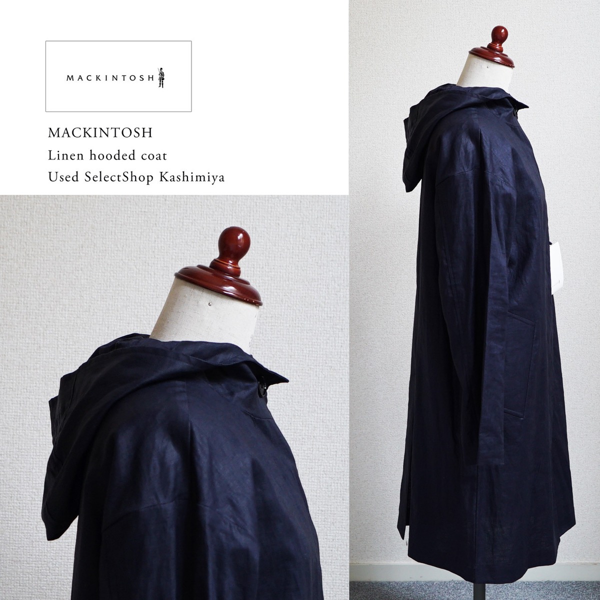 MACKINTOSH リネン フードコート 32 | kashimiya Online