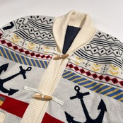 PAGELO パジェロ 裏地付き ニット マリン ジャケット コート サイズ LL /メンズ/トグルボタン/アンジェロ