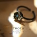 【002 Black Majic Collection】 Integration Ring エピドート × 水晶 × オパール 鉱物原石 フリーサイズ リング 指輪 天然石 アクセサリー (No.3343)