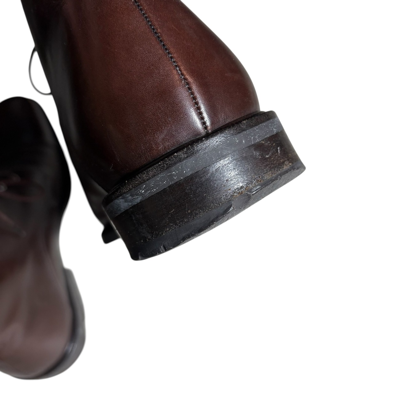 SALVATORE FERRAGAMO brown leather boots