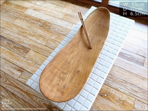 チーク無垢材 オーバルトレイvalen/N 盛り皿 フルーツトレイ 大皿 果物かご 削り出し ナチュラル 世界三大銘木