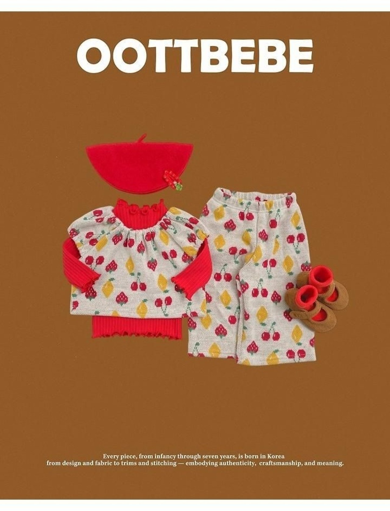 韓国子供服 / 26winter / oottbebe / セリーヌリブフレアT / ベビー&キッズ / 冬服 *XS~XL*