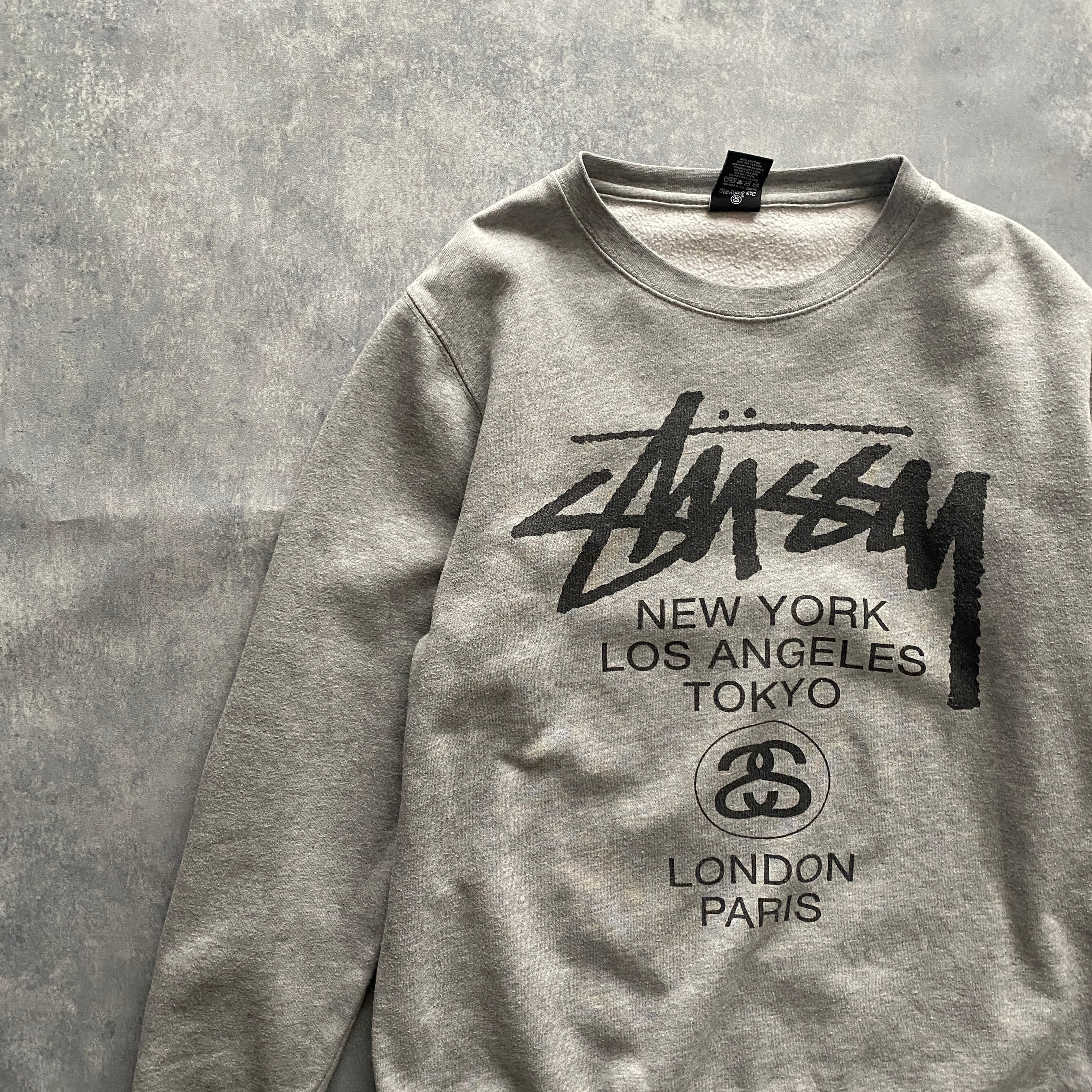 スウェット XL ワールドツアー STUSSY グレーNIKESB - スウェット