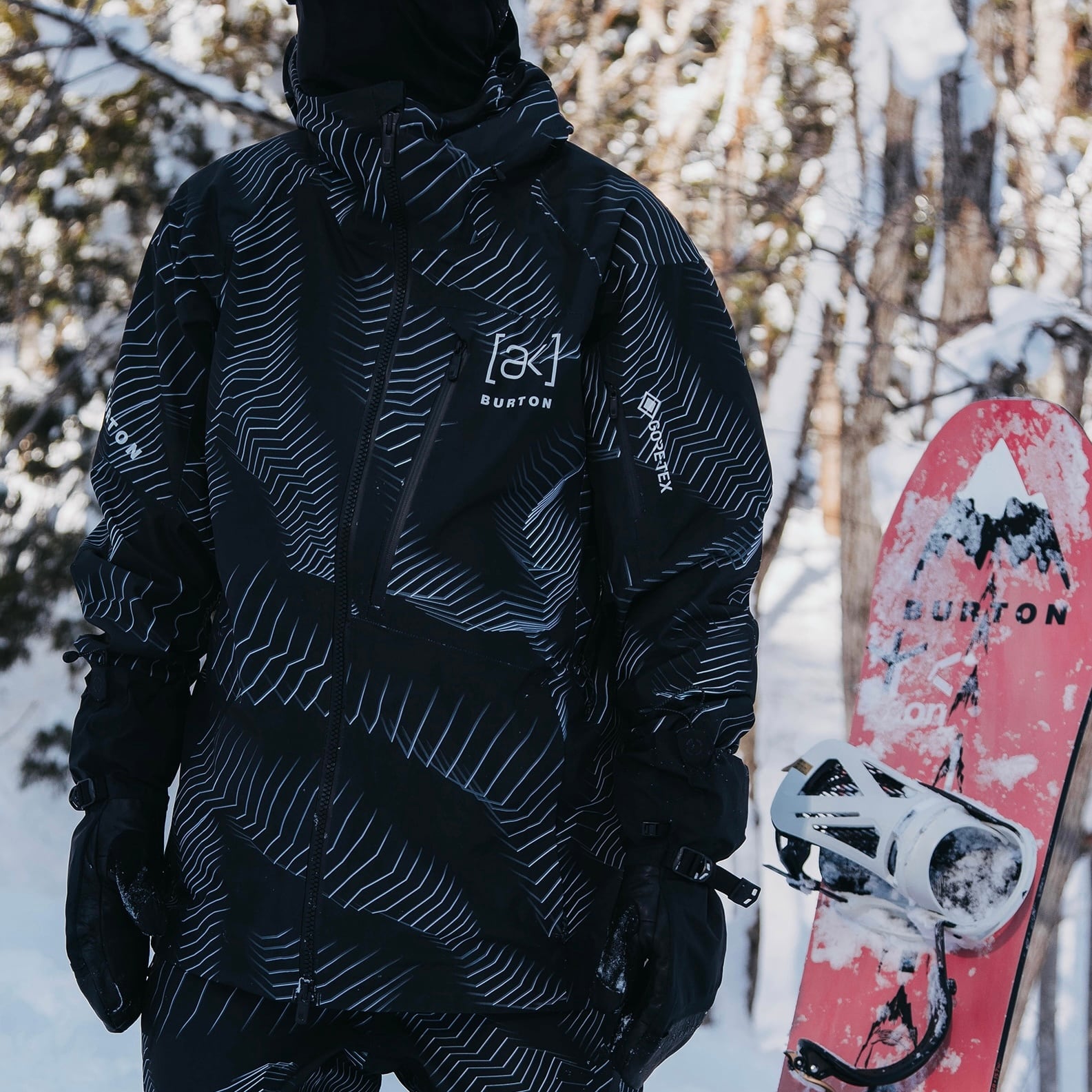 【匿名配送】BURTON メンズ スノーボードセット ビンディング 収納ケース付