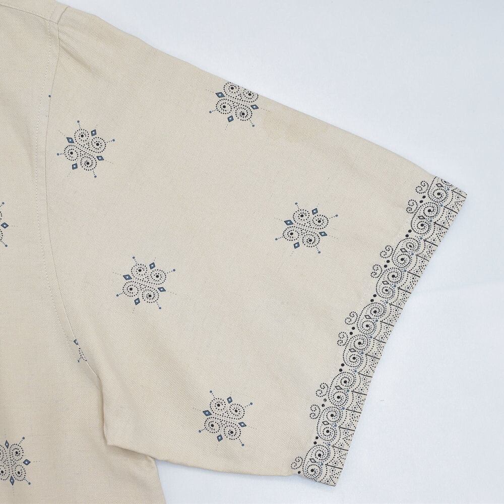 90～00s Vintage Silk アンティーク調 パネルデザイン シルク オープン