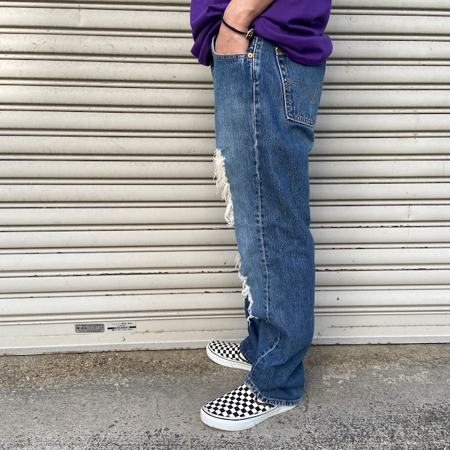 00s Levi's501 クラッシュカスタムデニムパンツ　W32L32