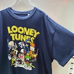 LOONEY TUNES キャラクタープリントTシャツ バッグス・バニー タズマニアンデビル ブラック
