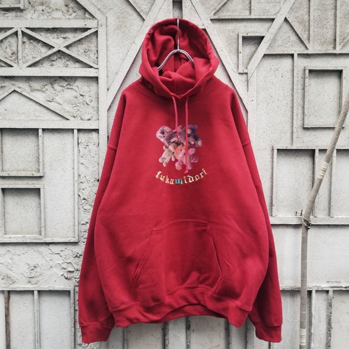 ''深緑'' original parka / CHERRY RED