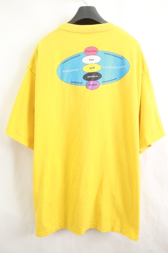 BALENCIAGA 18AW SELF HELP OVERSIZE TEE YELLOW XS 60JD5556